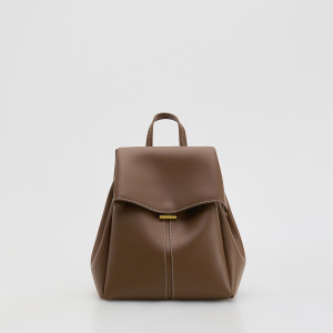 Plecak z imitacji skóry - ONE SIZE - beżowy - damska - Reserved - 737CP-80X