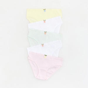 Strukturalne majtki 5 pack - 110/116 (4-6 lat) - wielobarwny - dziewczynki - Reserved - 737KB-MLC