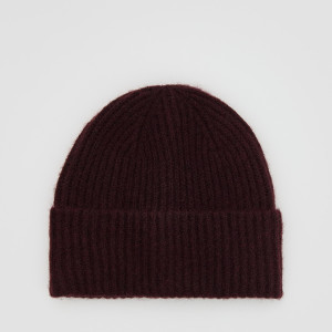 Czapka beanie z domieszką wełny - ONE SIZE - mahoniowy - damska - Reserved - 738FF-93X