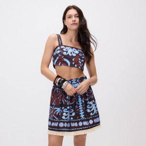 Spódnica mini - XS - wielobarwny - damska - Reserved - 738II-MLC