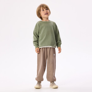 Bawełniane spodnie jogger 2 pack - 86 (12-18 m.) - brązowy - chłopcy - Reserved - 738JU-84X