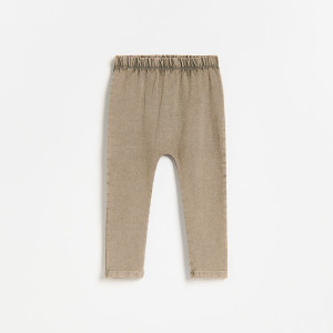 Bawełniane legginsy - 104 (3-4 lata) - ciemnobrązowy - chłopcy - Reserved - 746JU-89X