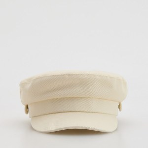 Bawełniany kaszkiet - M - kremowy - damska - Reserved - 748IC-12X