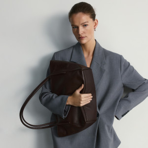 Torebka shopper - ONE SIZE - ciemnobrązowy - damska - Reserved - 749CP-89X