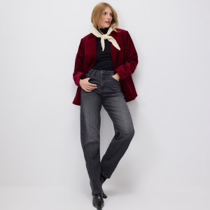 Jeansy straight - 32 - szary - damska - Reserved - 750FZ-90J