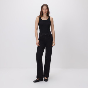 Jeansy straight - 46 - czarny - damska - Reserved - 750FZ-99J