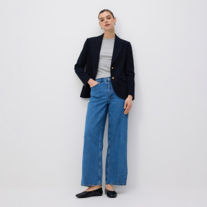 Jeansy wide leg - 40 - niebieski - damska - Reserved - 753GL-05J