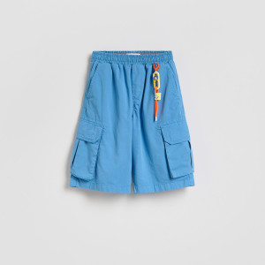 Szorty cargo - 164 (13 lat) - niebieski - chłopcy - Reserved - 759HN-55X