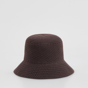 Kapelusz bucket - M - ciemnobrązowy - damska - Reserved - 759IC-89X