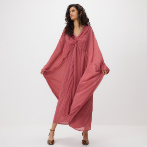 Plisowana sukienka kimono - S - różowy - damska - Reserved - 759JC-38X