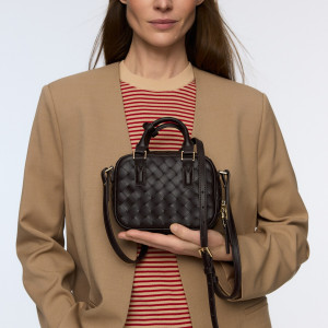 Mała torebka na ramię - ONE SIZE - ciemnobrązowy - damska - Reserved - 760FC-89X