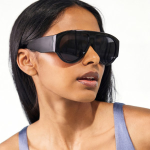 Okulary przeciwsłoneczne aviator - ONE SIZE - czarny - damska - Reserved - 760KD-99X