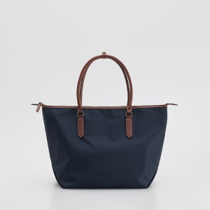 Tkaninowa torebka shopper - ONE SIZE - granatowy - damska - Reserved - 762FC-59X