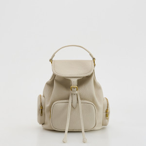 Plecak z kieszeniami - ONE SIZE - złamana biel - damska - Reserved - 768FC-01X