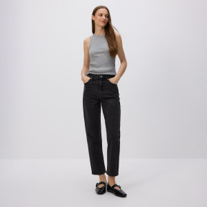 Jeansy mom fit - 46 - szary - damska - Reserved - 768FZ-90J