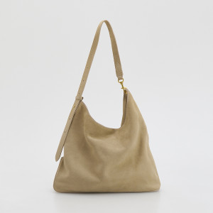 Zamszowa torebka - ONE SIZE - beżowy - damska - Reserved - 769FC-08X