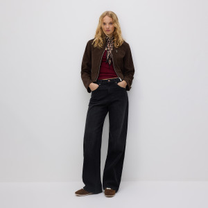 Jeansy wide leg - 32 - czarny - damska - Reserved - 769FZ-99J