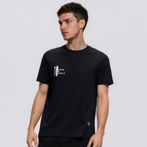 T-shirt regular z nadrukiem - XL - czarny - męska - Reserved - 769JM-99X