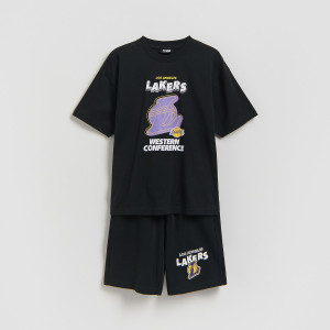 Komplet Los Angeles Lakers NBA - 134 (8 lat) - czarny - chłopcy - Reserved - 770HN-99X