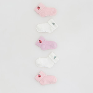 Skarpetki 5 pack - 16/18 - wielobarwny - dziewczynki - Reserved - 772EP-MLC