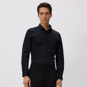 Gładka koszula super slim fit - M - czarny - męska - Reserved - 773EH-99X