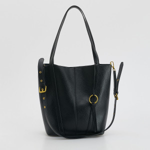 Torebka shopper z zawieszką - ONE SIZE - czarny - damska - Reserved - 779FC-99X