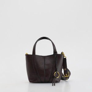 Torebka shopper z zawieszką - ONE SIZE - mahoniowy - damska - Reserved - 780FC-93X