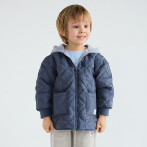 Kurtka z kapturem - 80 (9-12 m.) - ciemnoszary - chłopcy - Reserved - 780HF-90X