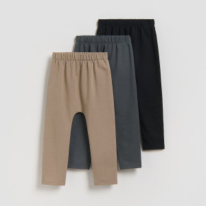 Bawełniane legginsy 3 pack - 86 (12-18 m.) - czarny - chłopcy - Reserved - 781DO-99X