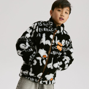 Kurtka sherpa - 116 (5-6 lat) - czarny - chłopcy - Reserved - 789HF-99X