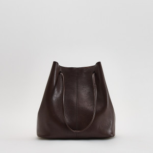 Torebka shopper - ONE SIZE - ciemnobrązowy - damska - Reserved - 791FC-89X