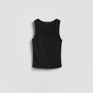 Top z modalem - S - czarny - damska - Reserved - 792KL-99X