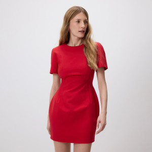 Sukienka mini - L - czerwony - damska - Reserved - 793HR-33X