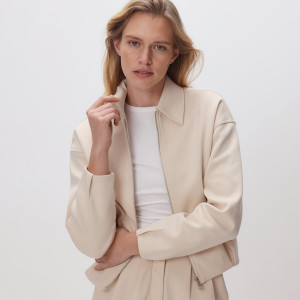 Rozpinana bluza - M - beżowy - damska - Reserved - 795HS-08X