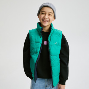 Dwustronna kamizelka - 116 (5-6 lat) - zielony - chłopcy - Reserved - 796HF-77X