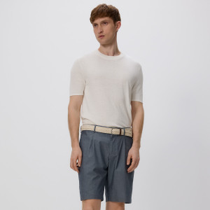 Szorty chino z paskiem - 29 - granatowy - męska - Reserved - 8009H-59M