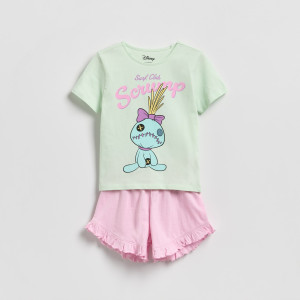Dwuczęściowa piżama Lilo i Stitch - 98/104 (2-4 lata) - miętowy - dziewczynki - Reserved - 800IR-65X