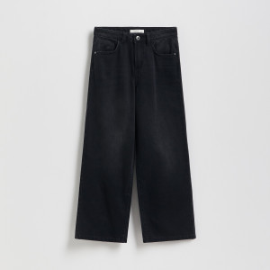 Jeansy wide leg - 116 (5-6 lat) - czarny - dziewczynki - Reserved - 802FF-99J