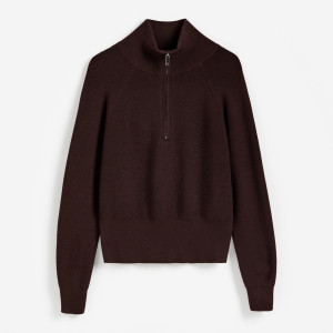 Sweter z zapięciem na zamek - M - brązowy - damska - Reserved - 805KN-88X