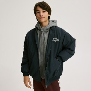 Bomberka z kapturem - 164 (13 lat) - granatowy - chłopcy - Reserved - 807HF-59X