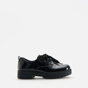 Loafersy z imitacji skóry - 37 - czarny - dziewczynki - Reserved - 810IS-99X