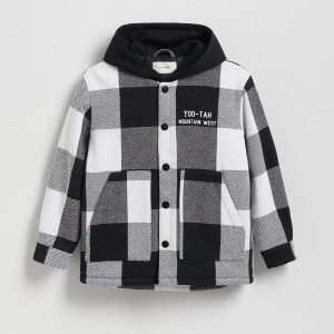 Kurtka oversize - 116 (5-6 lat) - jasnoszary - chłopcy - Reserved - 815ET-09X