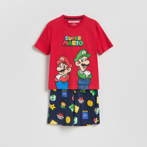 Piżama Super Mario - 110/116 (4-6 lat) - czerwony - chłopcy - Reserved - 819JW-33X