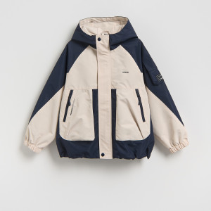 Kurtka z kapturem - 116 (5-6 lat) - granatowy - chłopcy - Reserved - 820HF-59X