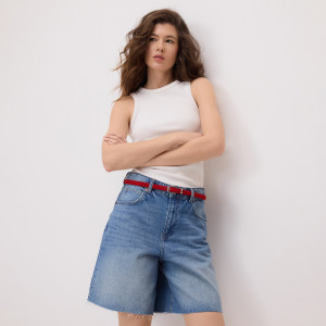 Jeansowe bermudy - 34 - niebieski - damska - Reserved - 821JW-50J