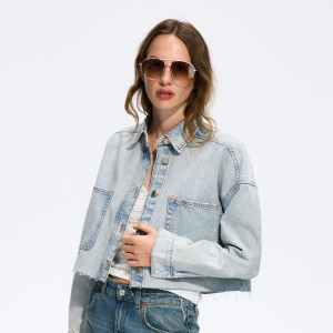 Jeansowa kurtka - L - niebieski - damska - Reserved - 822JW-05J