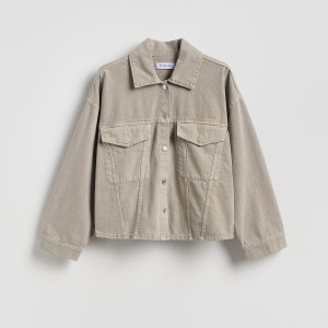 Kurtka jeansowa - S - zielony - damska - Reserved - 824JW-81J