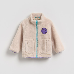 Kurtka SmileyWorld® - 104 (3-4 lata) - złamana biel - chłopcy - Reserved - 826HF-01X