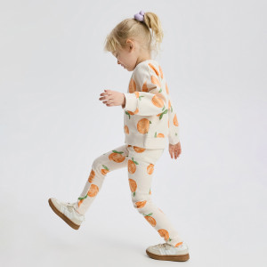 Prążkowane legginsy - 104 (3-4 lata) - kremowy - dziewczynki - Reserved - 826HN-02X