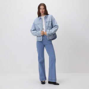 Jeansy flare - 34 - niebieski - damska - Reserved - 827IU-05J